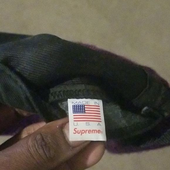 Supreme Harris Tweed Herringbone Camp Cap - Picture 2 of 2